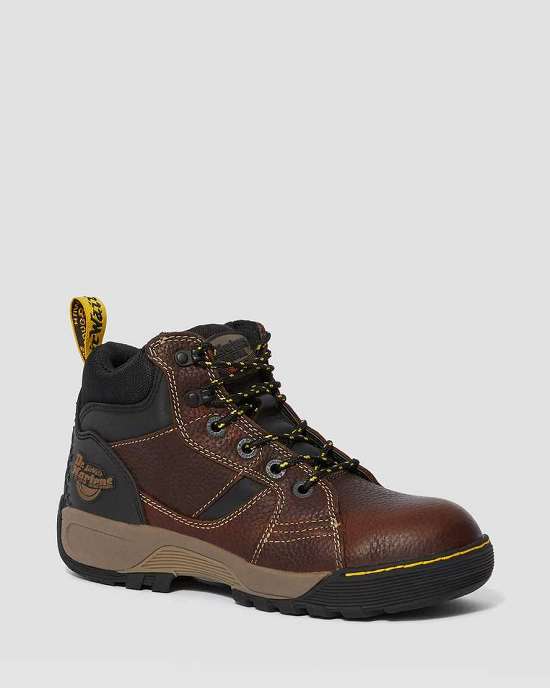 Botas Con Cordones Dr. Martens Grapple Steel Toe Mujer Marrom MX-91263